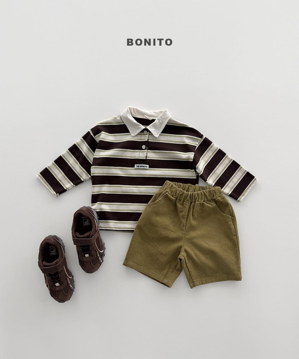 韓國🇰🇷Bonito 條紋POLO衫(12m-XL/JS-JM)