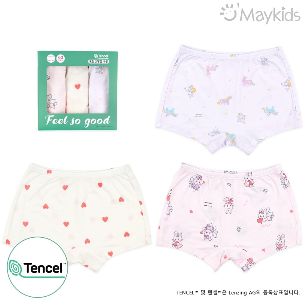 韓國🇰🇷Maykids 愛心天使女孩平口內褲