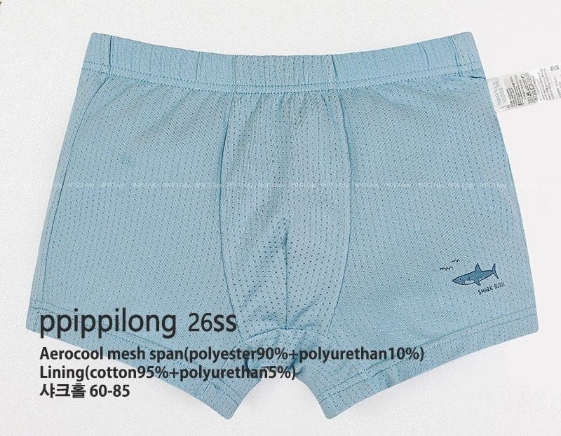 韓國🇰🇷ppippilong 鯊魚透氣網布四角內褲三件組