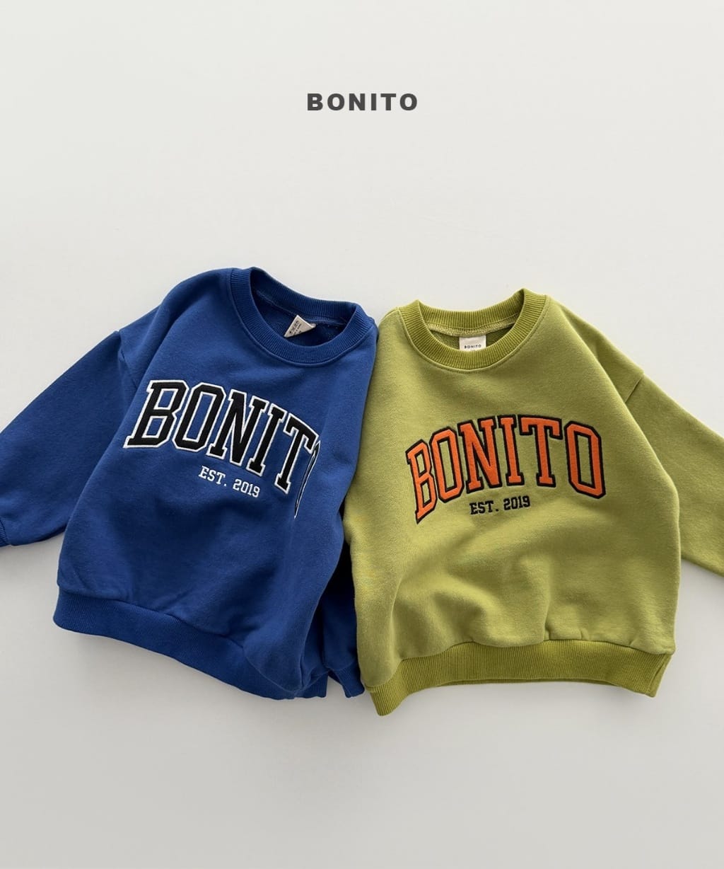 韓國🇰🇷Bonito 字母刺繡貼布大學Ｔ(12m-XL/JS-JM)