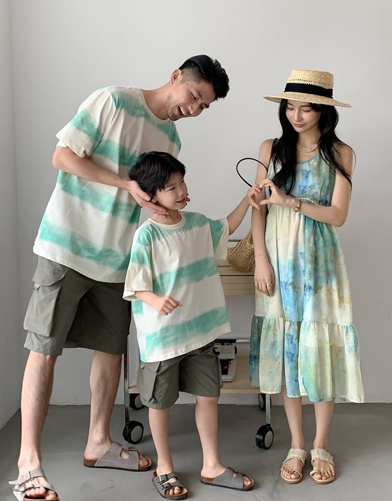 藍綠渲染親子裝(80-150/S-2XL)