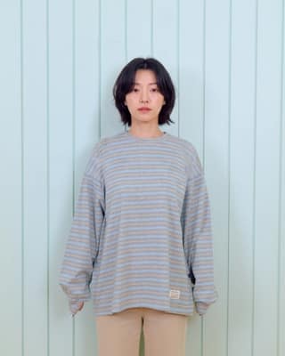 韓國🇰🇷OOTTBEBE 條紋親子大人長Ｔ恤(Freesize)
