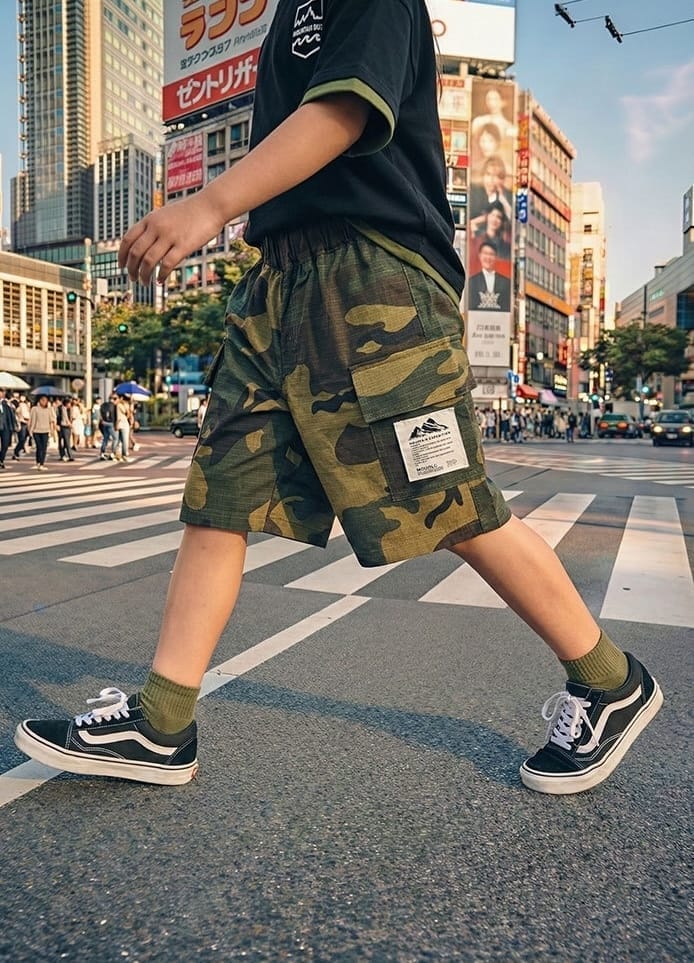 迷彩工裝短褲(100-170)