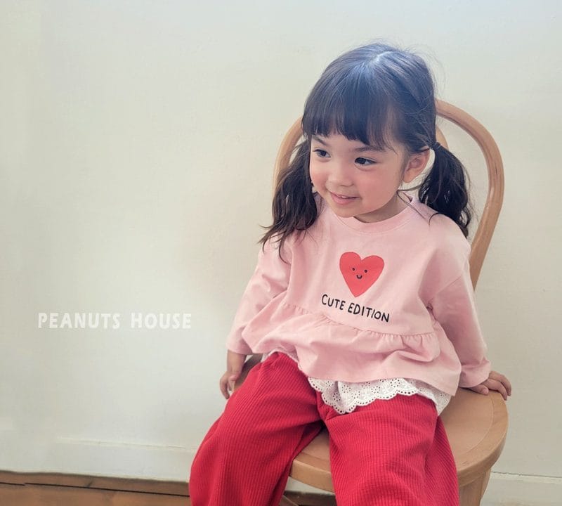 韓國🇰🇷PEANUTS 愛心傘擺上衣(5-15)