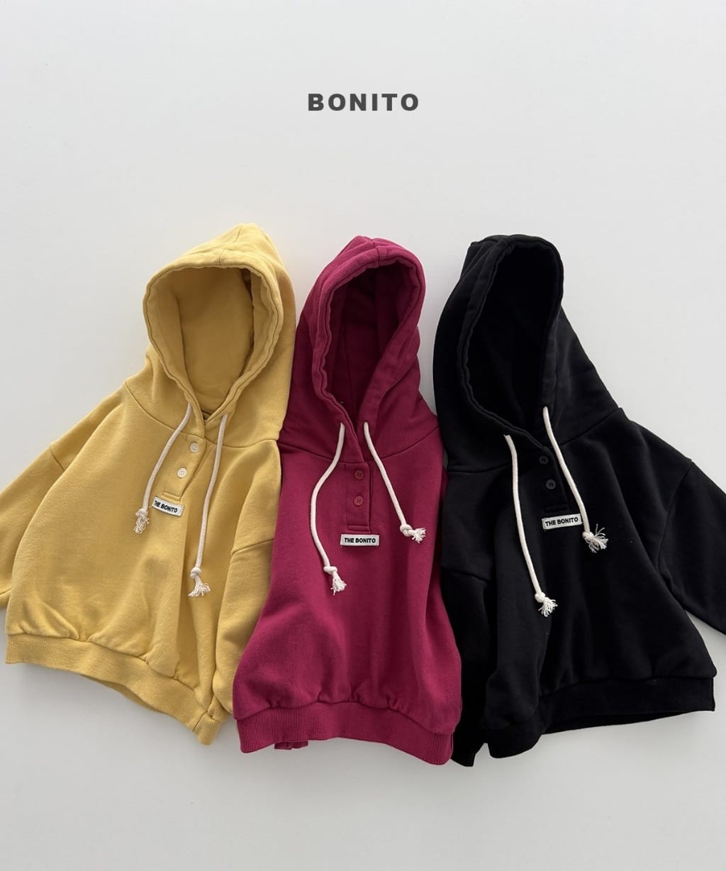 韓國🇰🇷Bonito 小標鈕扣連帽上衣(12m-XL/JS-JM)