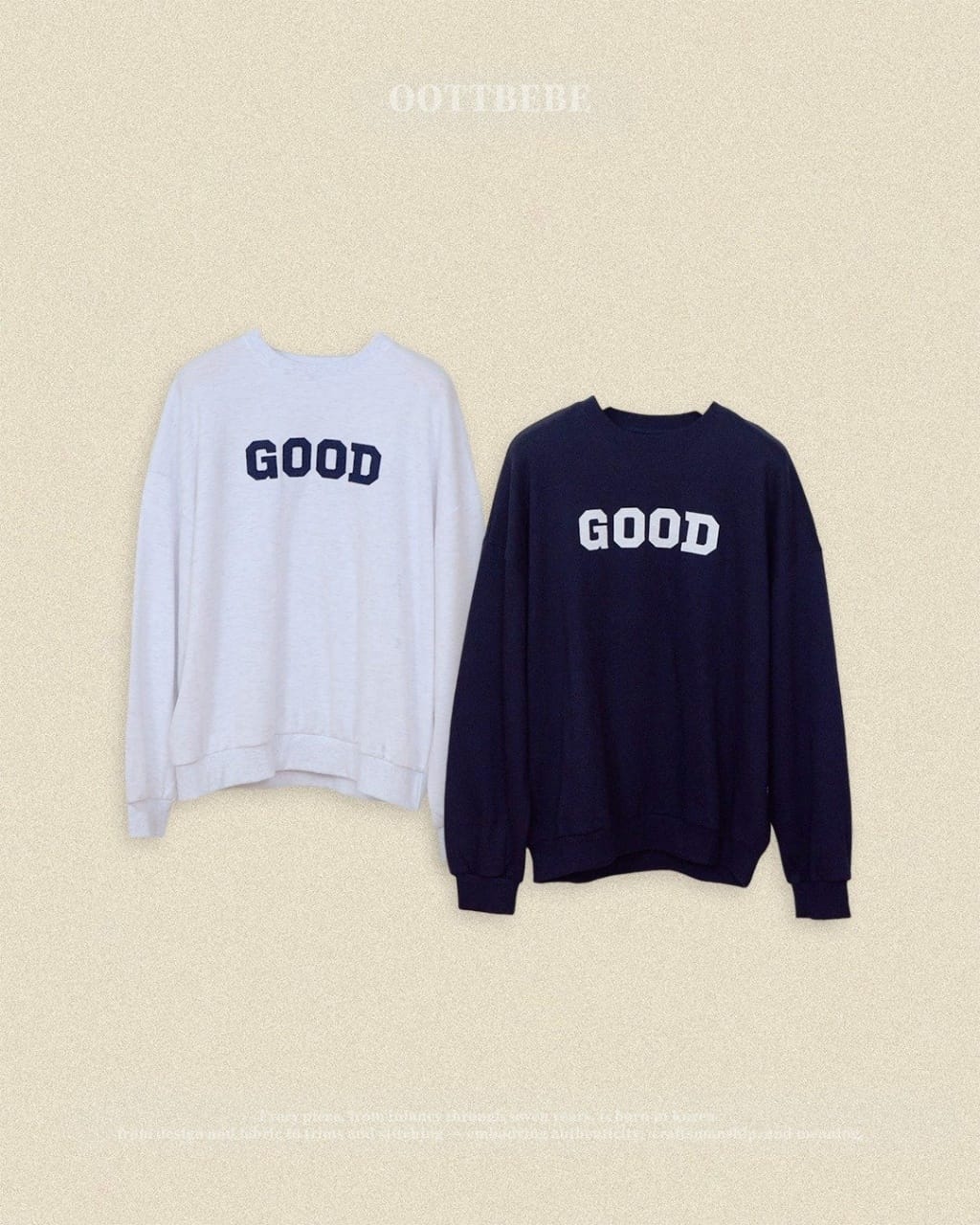 韓國🇰🇷OOTTBEBE GOOD親子大人大學Ｔ(Freesize)