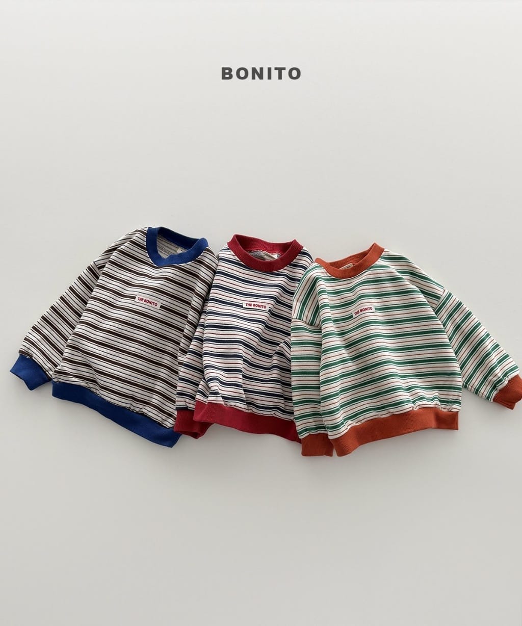 韓國🇰🇷Bonito 條紋小標大學Ｔ(12m-XL/JS-JM)