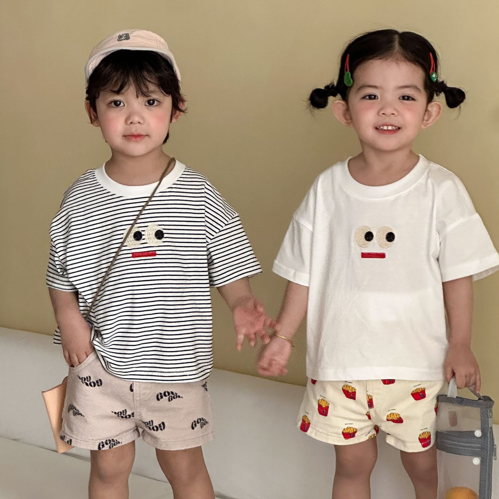 兄弟姐妹裝｜刺繡表情Ｔ恤(80-150)