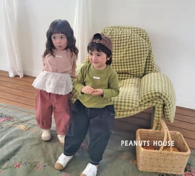 韓國🇰🇷PEANUTS 螺紋小標長袖上衣(5-15)
