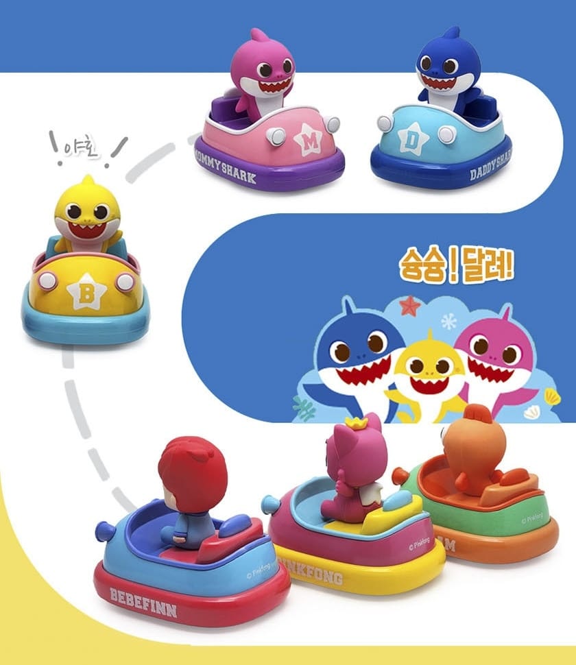 韓國🇰🇷Pinkfong × 鯊魚寶寶 合金迴力碰碰車盲盒