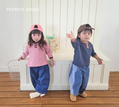 韓國🇰🇷PEANUTS 華夫格鈕扣上衣(5-15)