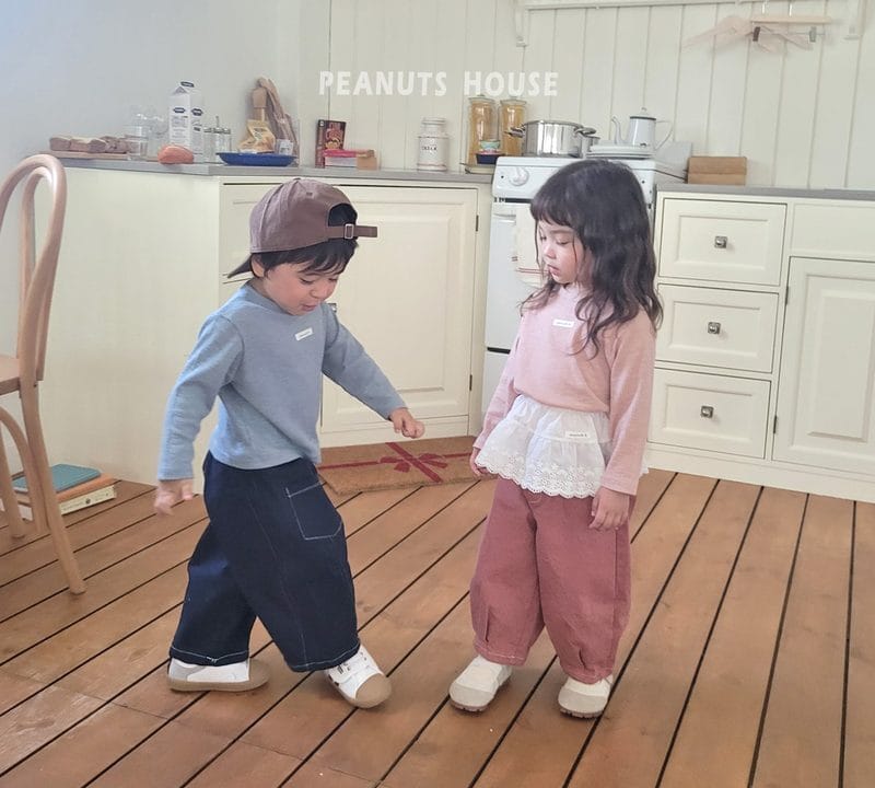 韓國🇰🇷PEANUTS 螺紋小標長袖上衣(5-15)