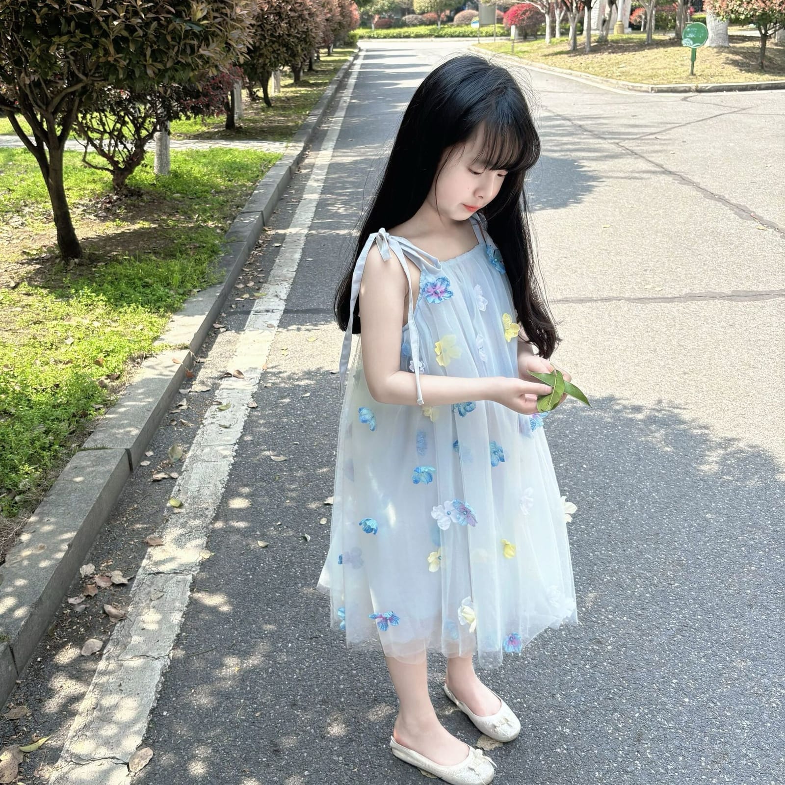 柔軟到沒朋友系列｜立體花朵長紗裙洋裝(90-150)