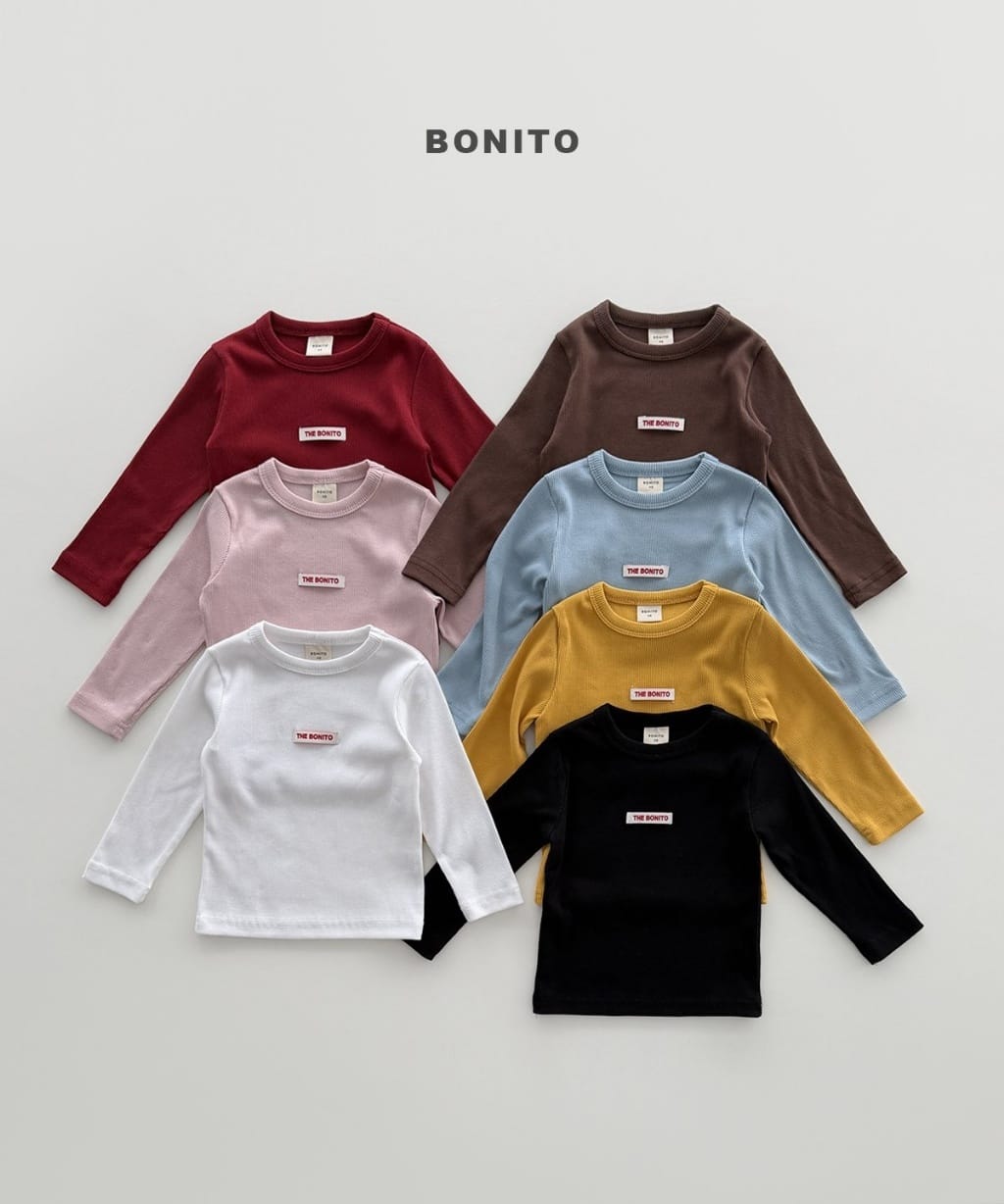 韓國🇰🇷Bonito 彩色小標螺紋上衣(12m-XL/JS-JM)
