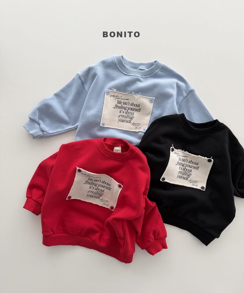 韓國🇰🇷Bonito 鈕扣貼布大學Ｔ(12m-XL/JS-JM)
