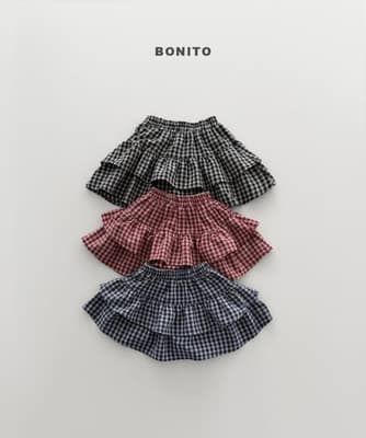 韓國🇰🇷Bonito 格紋蛋糕褲裙(12m-XL/JS-JM)