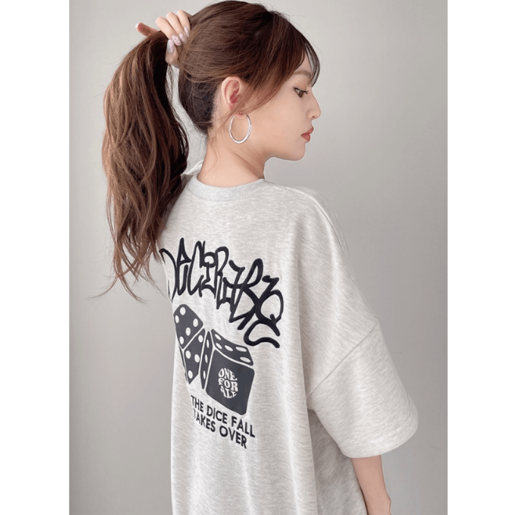 日本🇯🇵GRL 骰子寬鬆印花短袖T