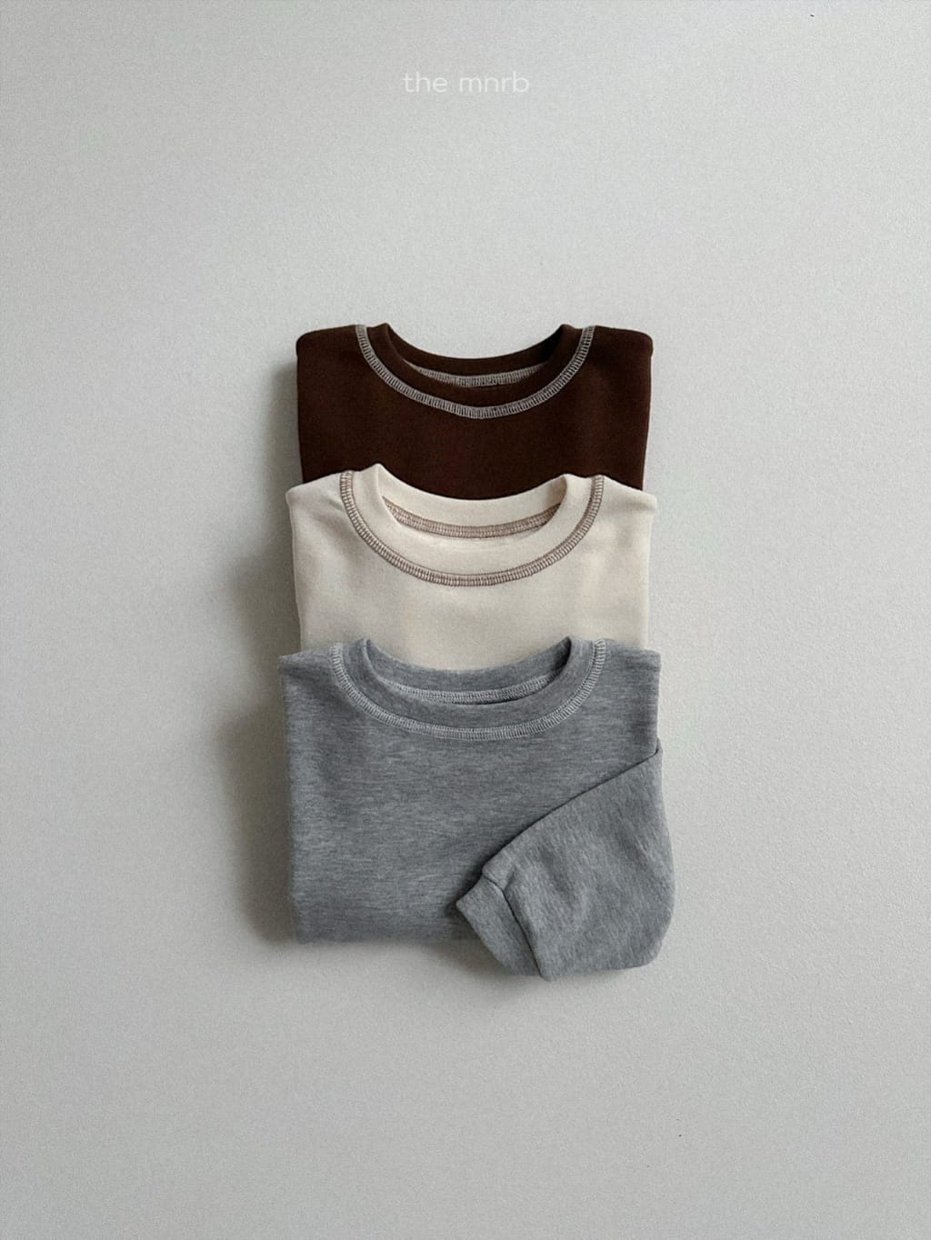 韓國🇰🇷Minirobe 車線領純色上衣(S-XL)