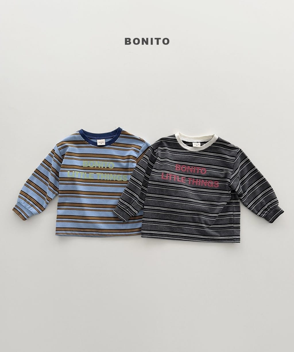 韓國🇰🇷Bonito 印字條紋長袖上衣(12m-XL/JS-JM)