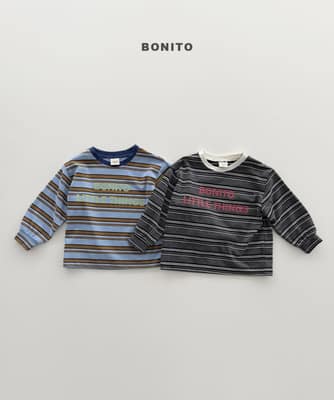 韓國🇰🇷Bonito 印字條紋長袖上衣(12m-XL/JS-JM)