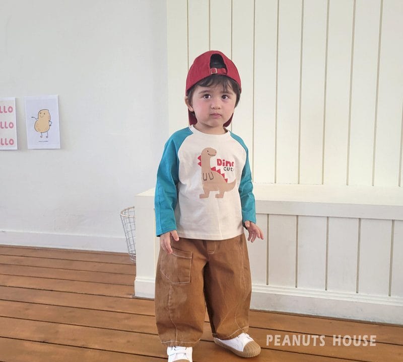 韓國🇰🇷PEANUTS 恐龍插肩長袖上衣(5-15)