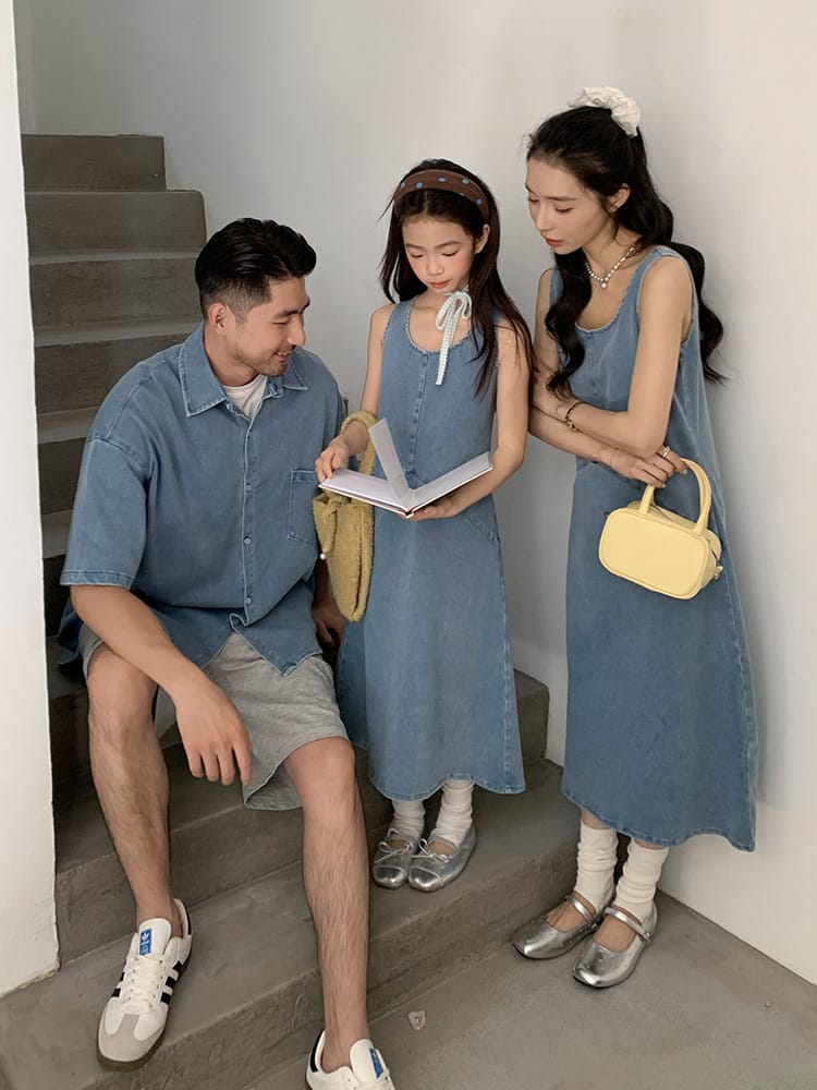 簡約牛仔親子裝(80-150/S-3XL)