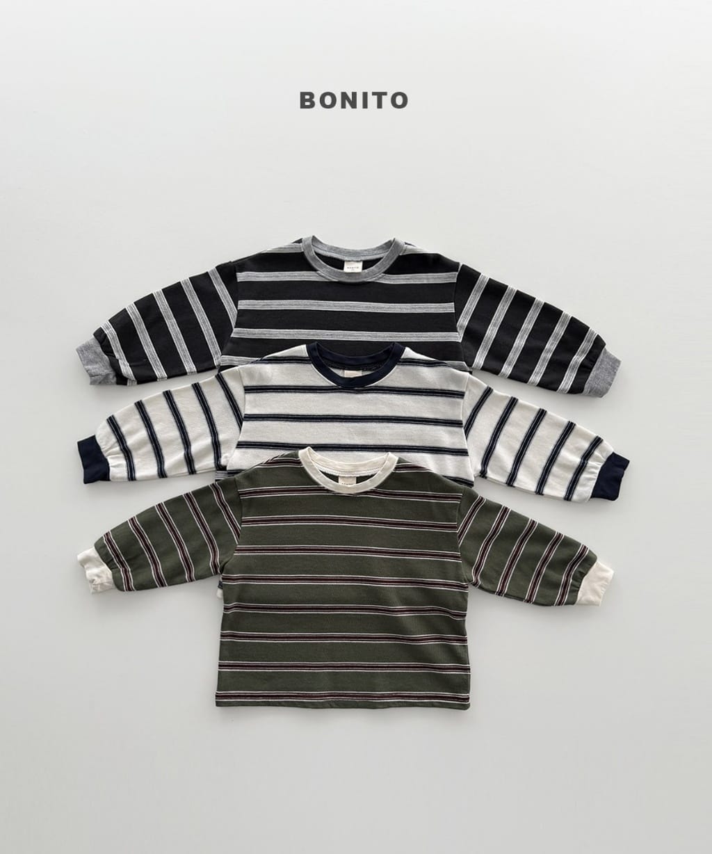 韓國🇰🇷Bonito 條紋束口長袖上衣(12m-XL/JS-JM)