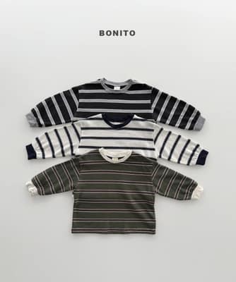 韓國🇰🇷Bonito 條紋束口長袖上衣(12m-XL/JS-JM)