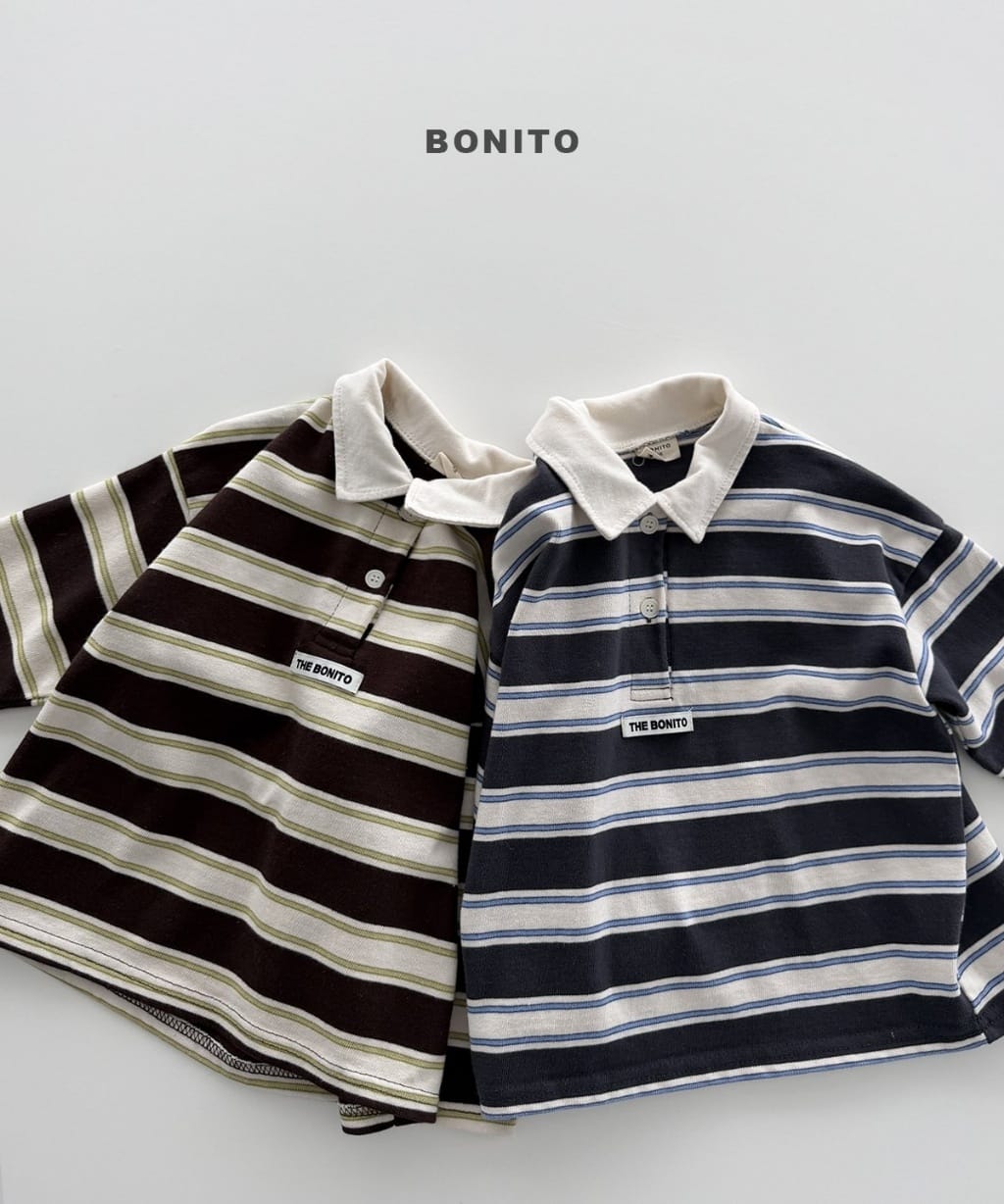 韓國🇰🇷Bonito 條紋POLO衫(12m-XL/JS-JM)