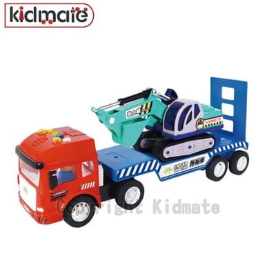 KIDMATE 台灣好車隊 迷你拖板車+挖土機
