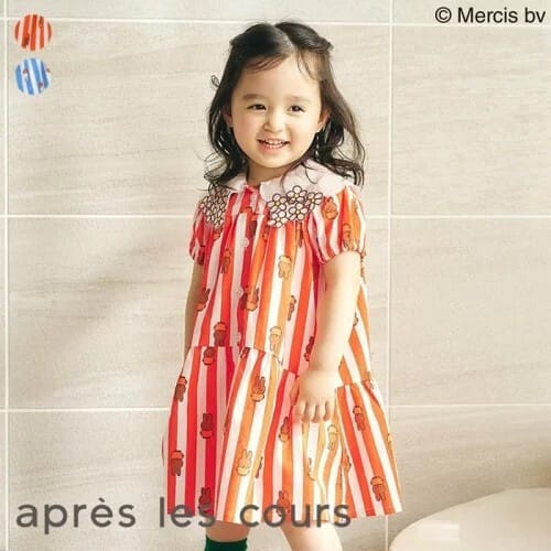 日本🇯🇵Apres les cours 滿版米飛直條洋裝(80-130)