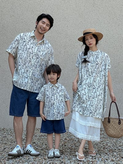 文青碎花親子裝(80-150/S-3XL)