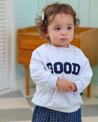 韓國🇰🇷OOTTBEBE GOOD親子兒童大學Ｔ(XS-XL)