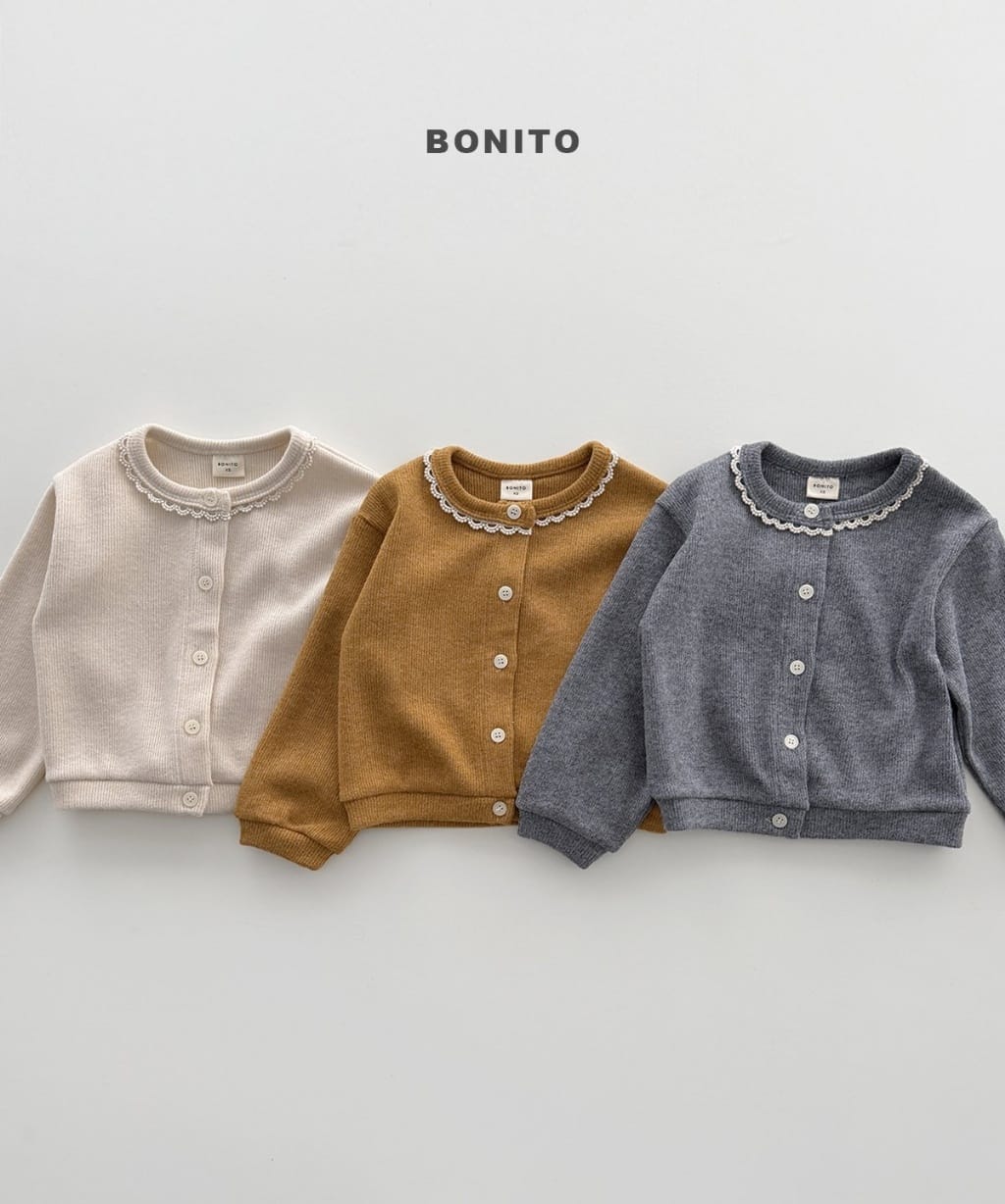 韓國🇰🇷Bonito 花邊領素色外套(12m-XL/JS-jM)