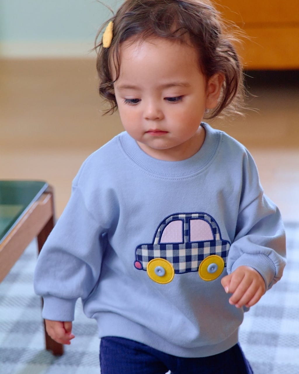韓國🇰🇷OOTTBEBE 車車貼布大學Ｔ(XS-XL)