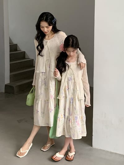 法式莊園碎花親子裝(80-150/S-L)