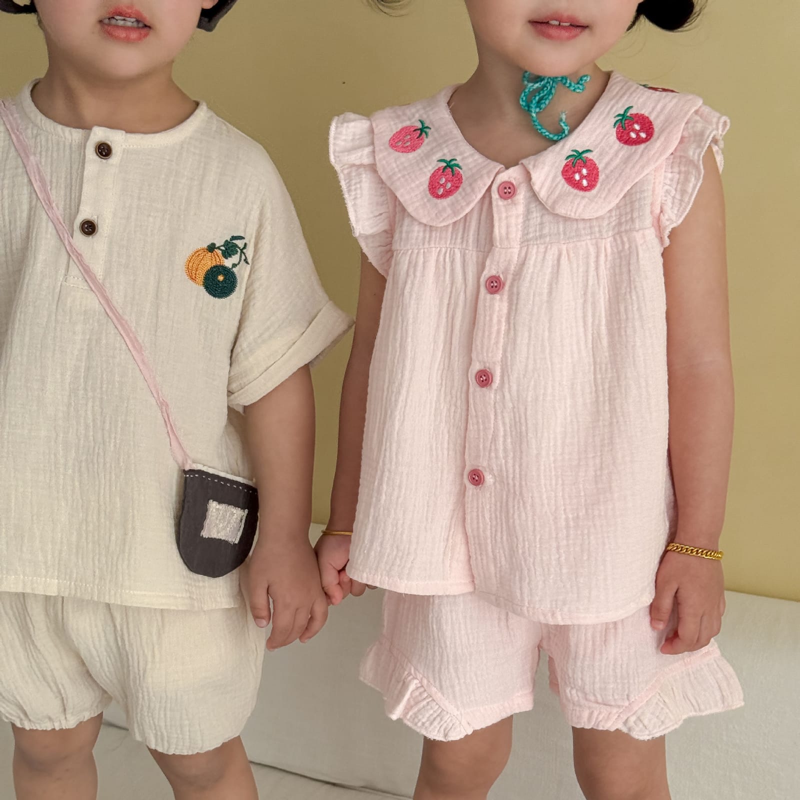 兄弟姐妹裝｜棉紗刺繡套裝(80-150)
