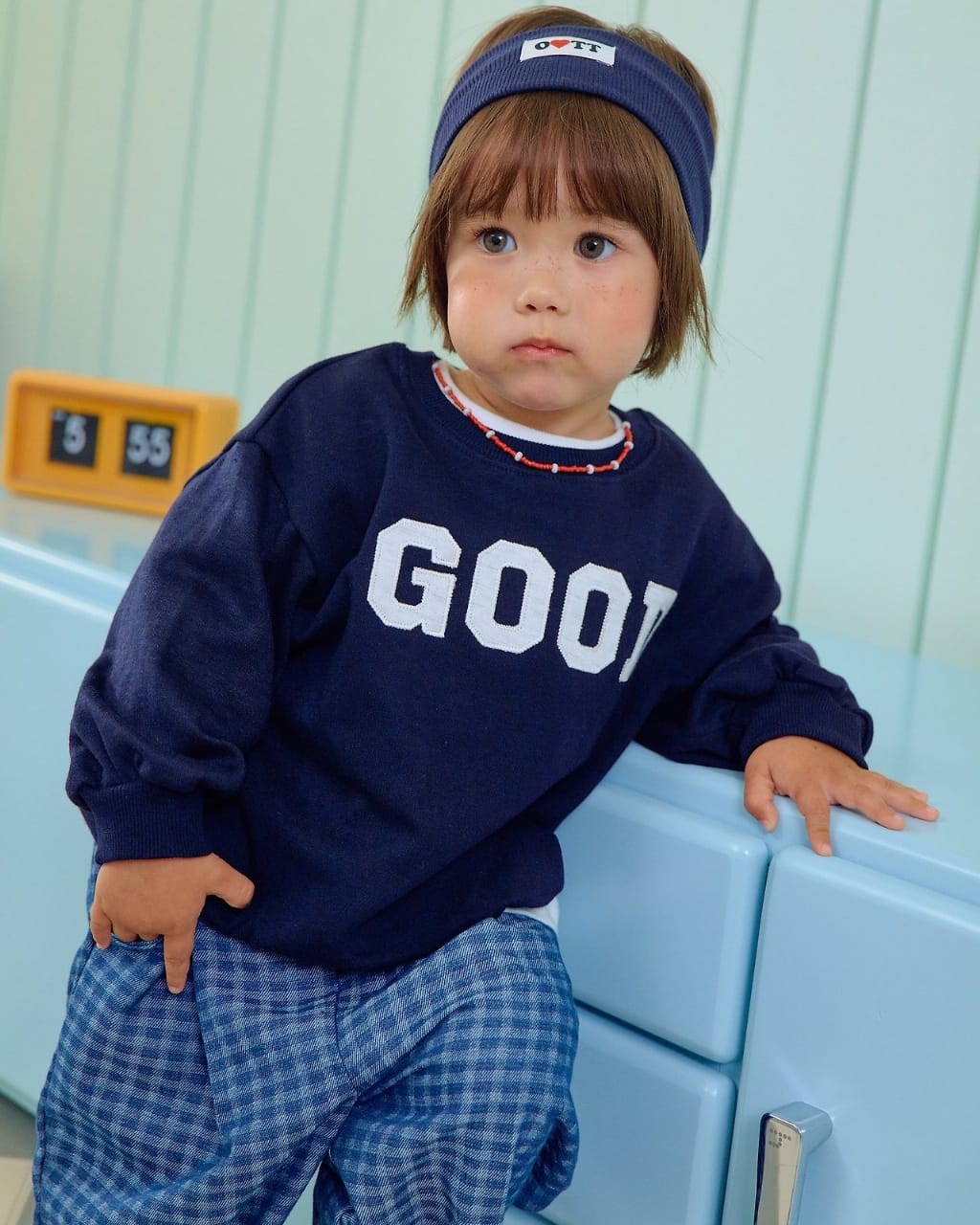 韓國🇰🇷OOTTBEBE GOOD親子兒童大學Ｔ(XS-XL)