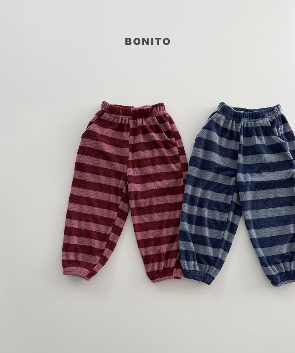 韓國🇰🇷Bonito 寬條針織束口褲(12m-XL/JS-JM)