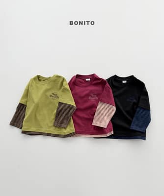 韓國🇰🇷Bonito 假兩件棒球長袖上衣(12m-XL/JS-JM)