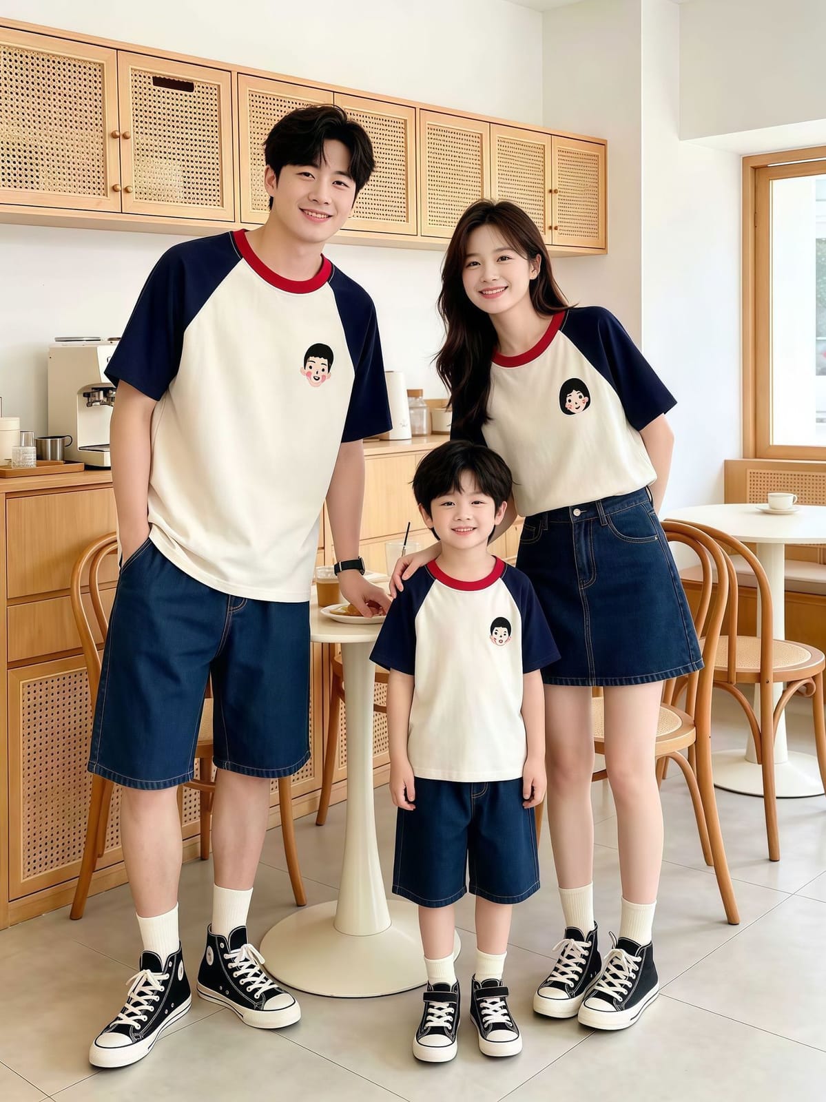 大人小孩頭像插肩親子Ｔ恤(66-90/80-150/S-4XL)