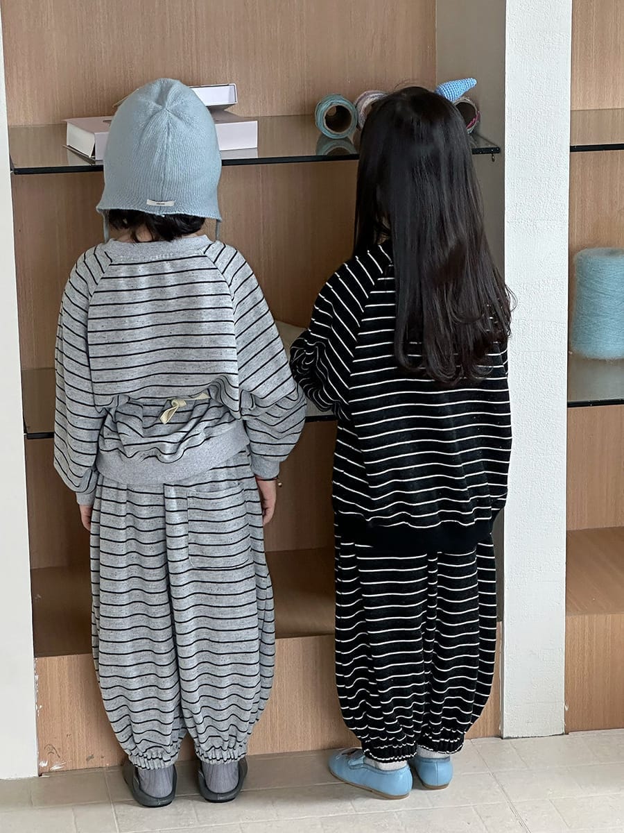 蘑菇條紋套裝(80-140)