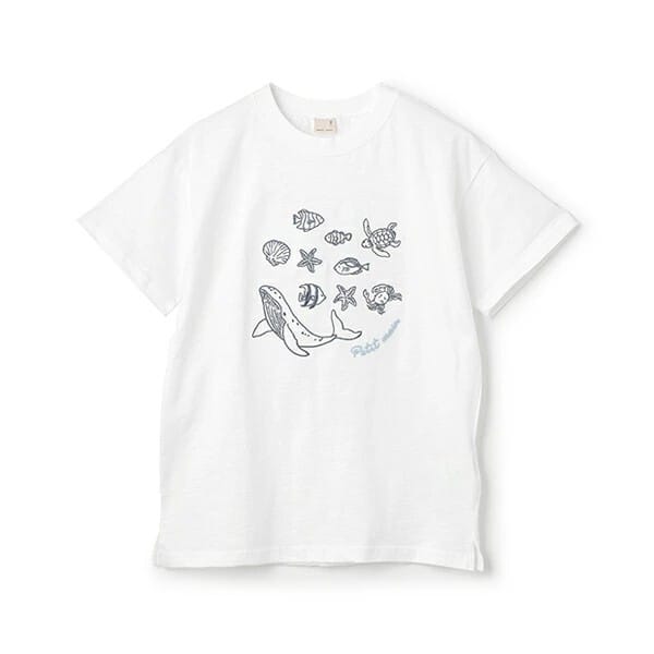 日本🇯🇵Petit Main 海洋刺繡涼感T恤(140)