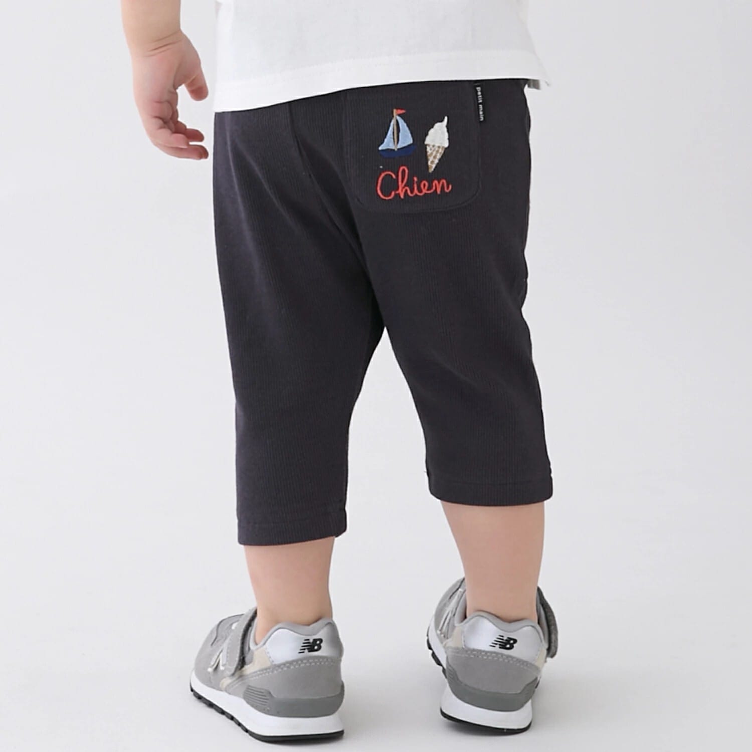 日本🇯🇵Petit Main 後口袋刺繡七分褲(80-130)