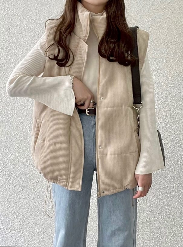 日本GRL 🇯🇵 燈芯絨羽絨背心 三色