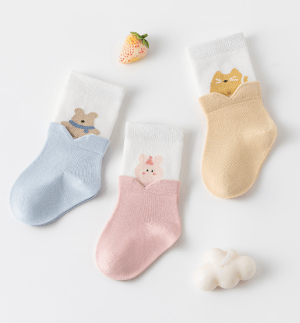 動物假兩層抗菌襪(0-5y)