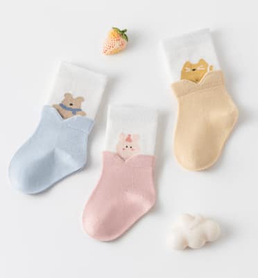 動物假兩層抗菌襪(0-5y)
