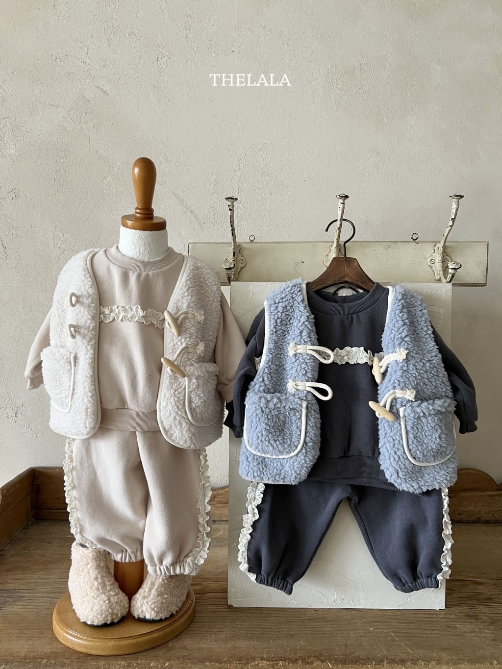 韓國🇰🇷The Lala 花邊大學T套裝(XS-XL)
