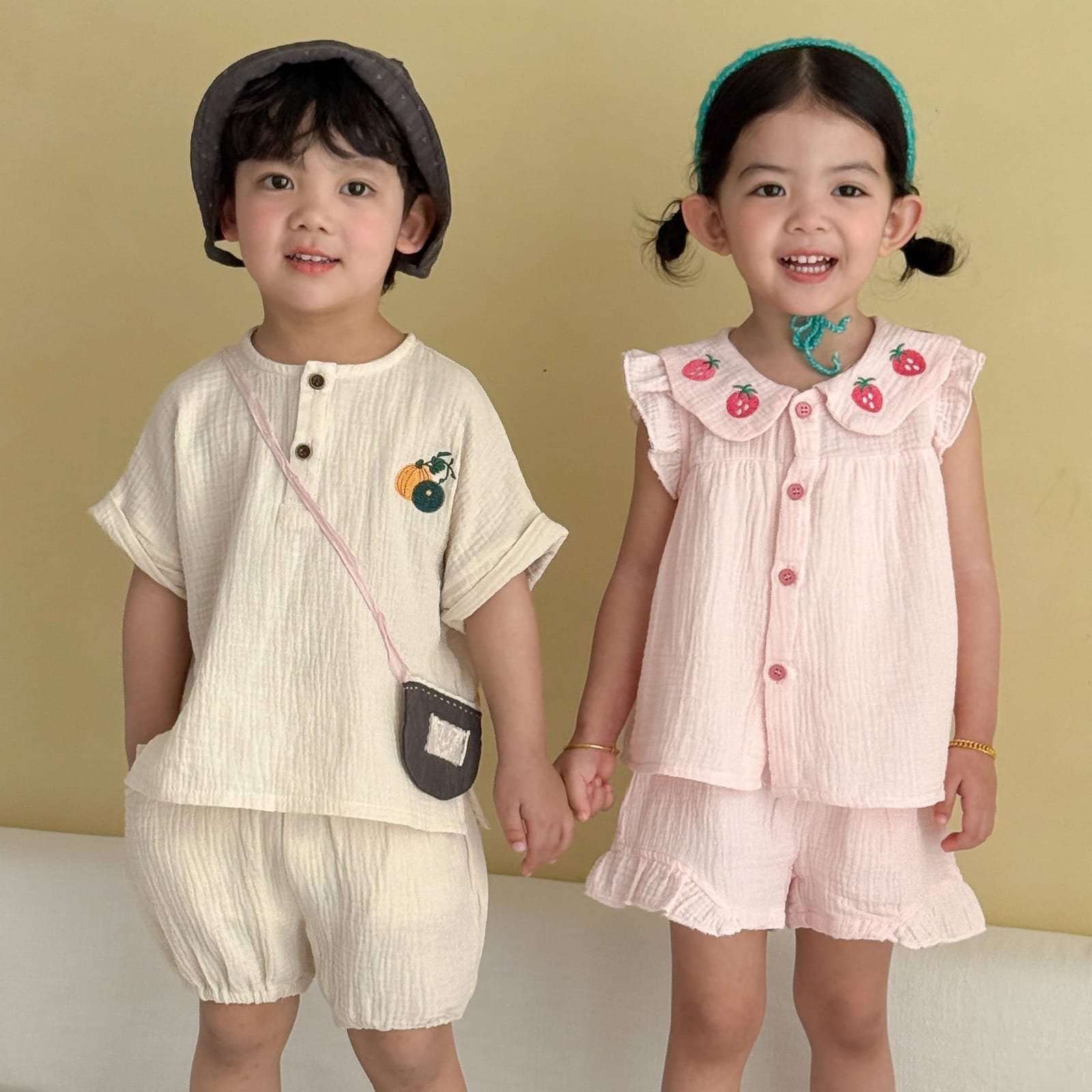 兄弟姐妹裝｜棉紗刺繡套裝(80-150)
