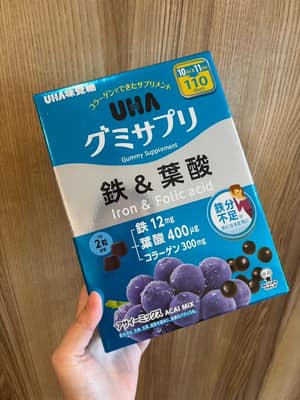 日本🇯🇵好市多 UHA 味覺糖 機能軟糖 鐵+葉酸 營養補給軟糖（葡萄口味）